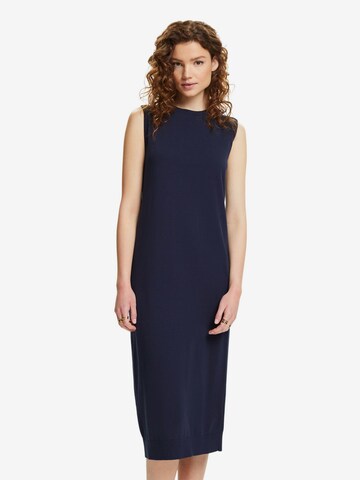 ESPRIT Knitted dress in Blue: front