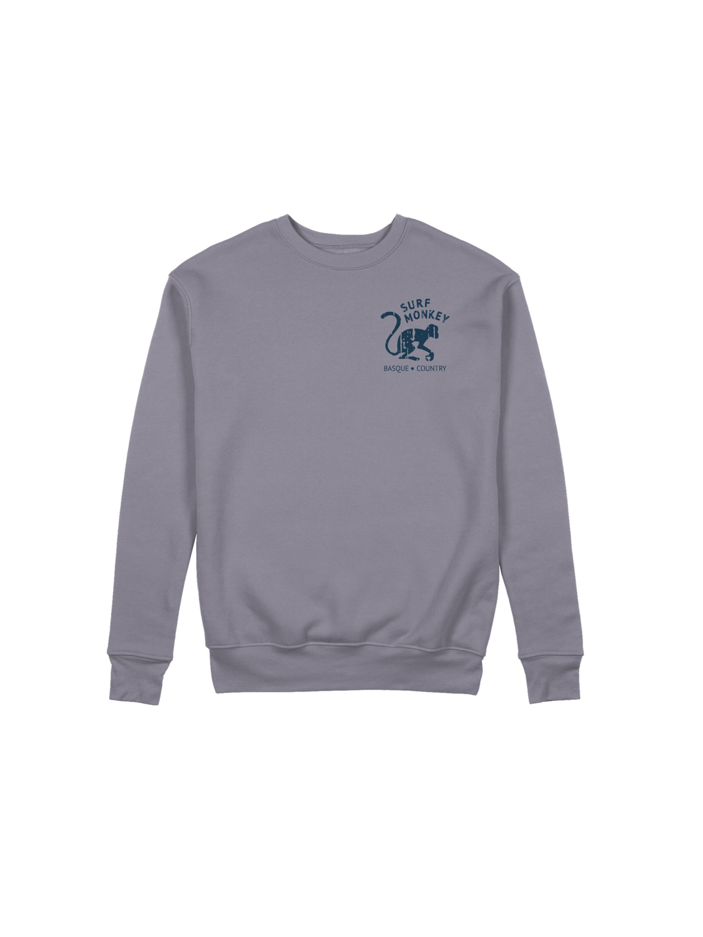 Sweat-shirt 'Rette das Ozean' Surf Monkey en gris