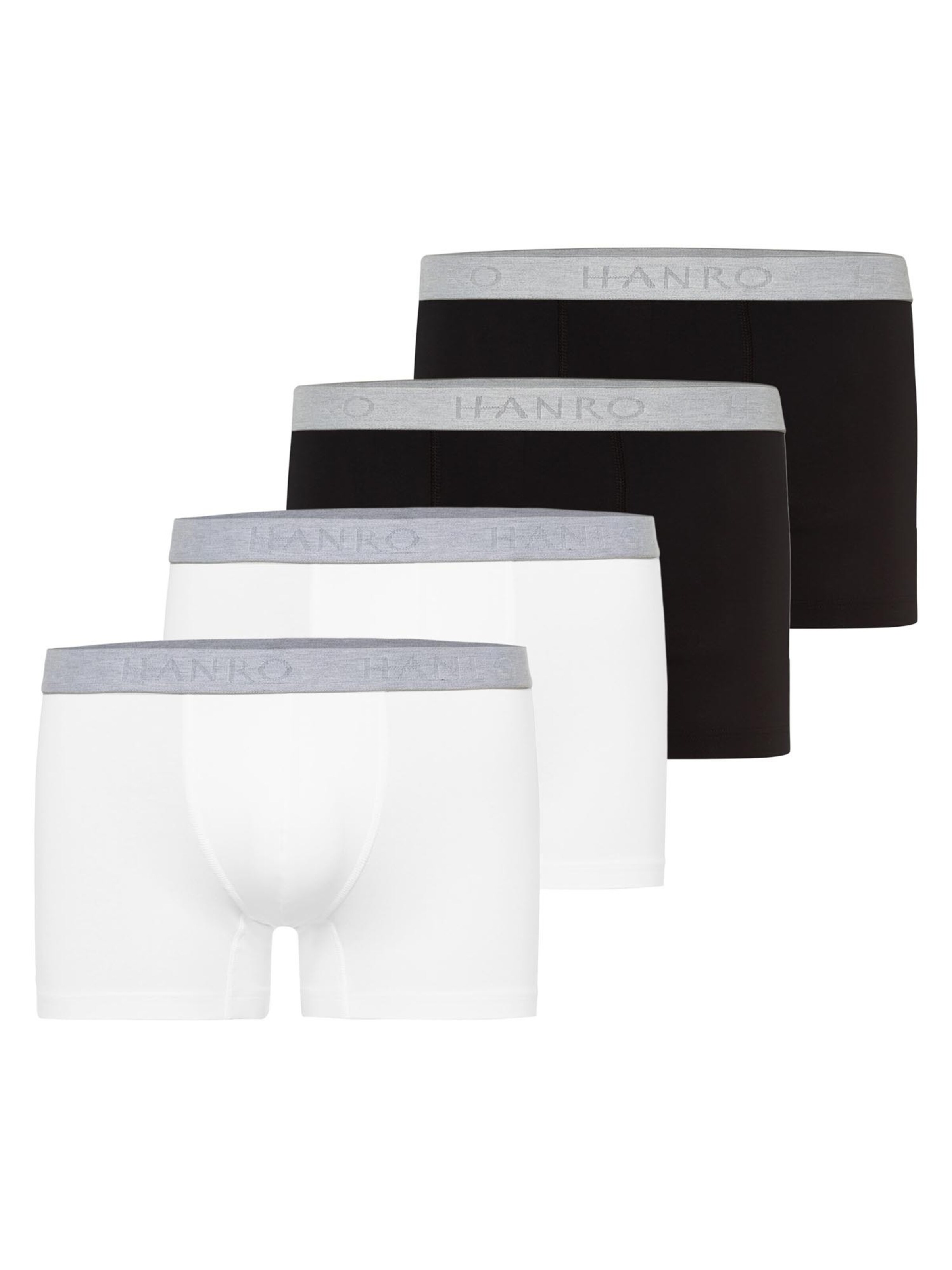 Hanro Boxershorts 'Cotton Essentials'‌‌‌‌‌ in Schwarz: Vorderseite