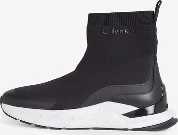 Calvin Klein Hög sneaker i svart: framsida