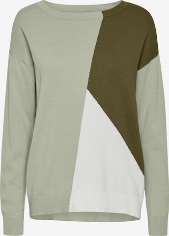 Fransa Sweater 'FREMBLOCK 1' in Green: front