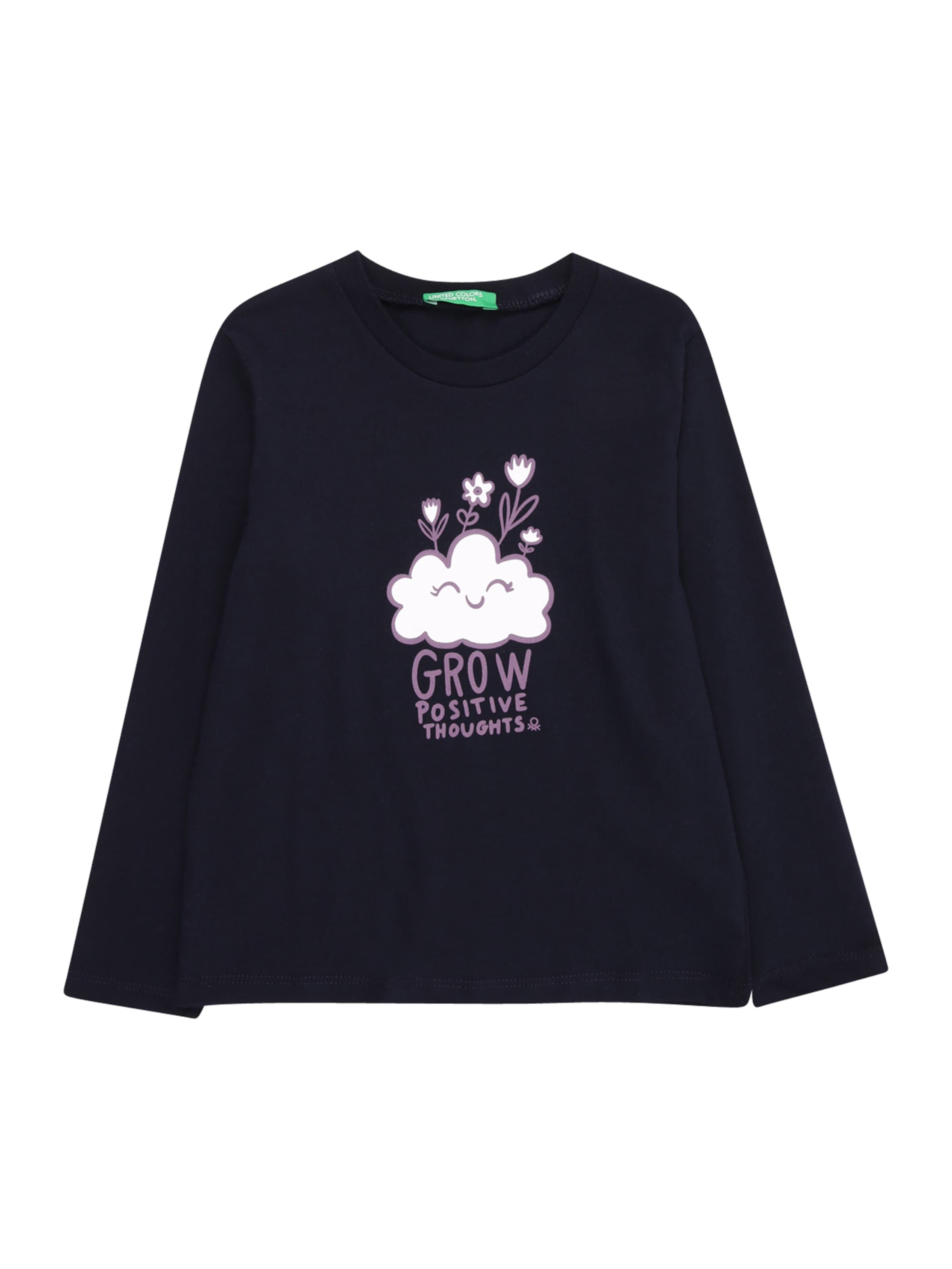 Maglietta UNITED COLORS OF BENETTON di colore crema / navy / lilla chiaro, Visualizzazione prodotti