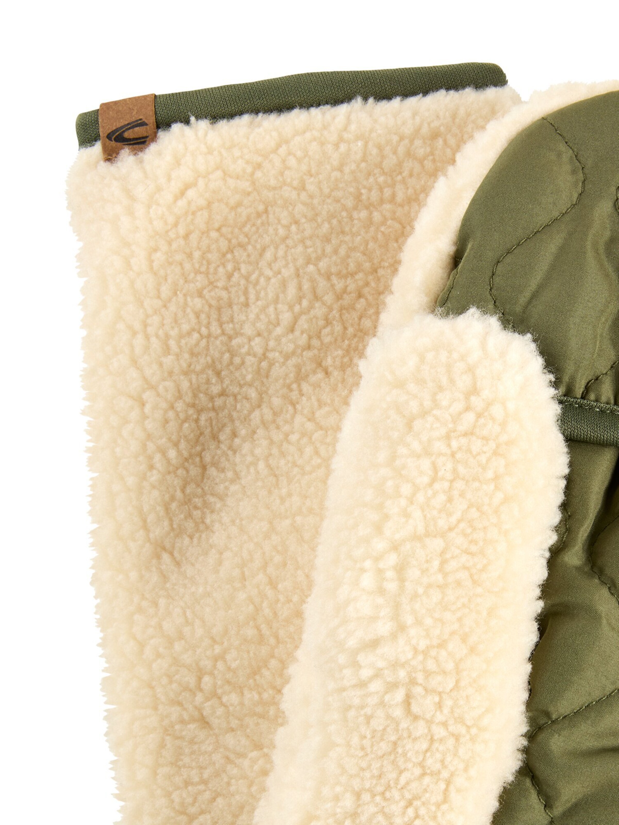 CAMEL ACTIVE Teddy Handschuhe in einem Materialmix in Weiß