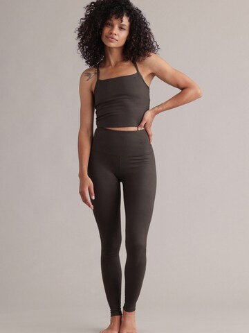 Skinny Leggings 'Always Dressed' Hey Honey en vert : devant