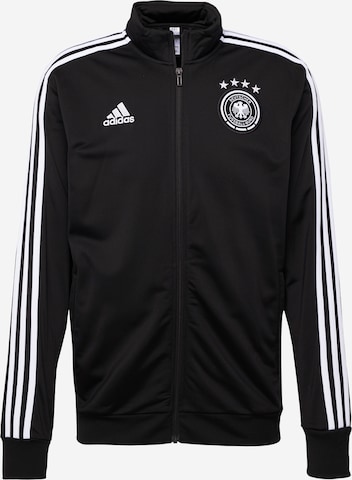 ADIDAS SPORTSWEAR - Sudadera con cremallera deportiva en negro: frente