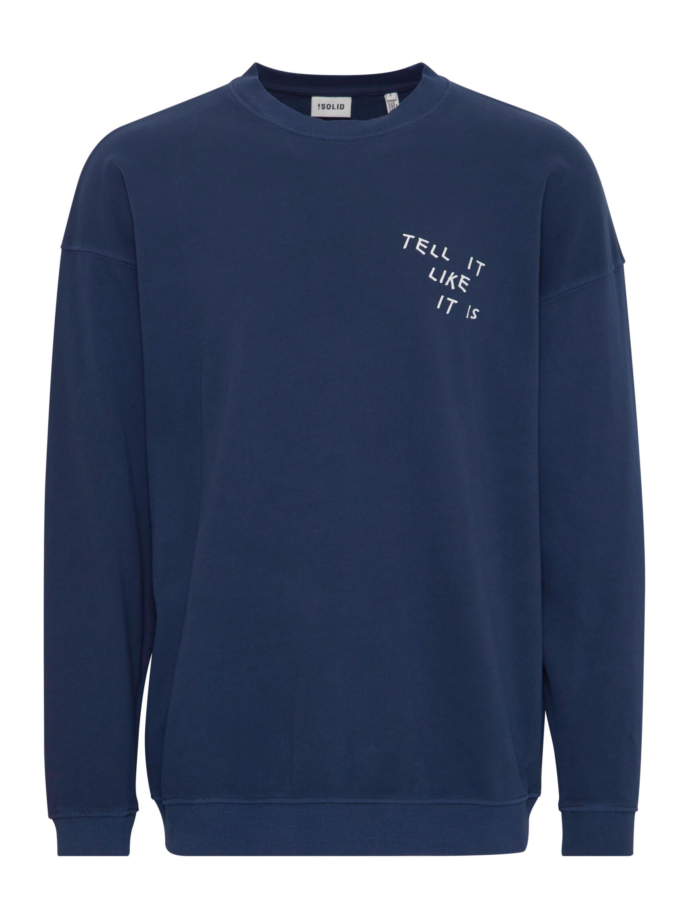 !Solid - Sweatshirt ' Ingvor ' em azul: frente
