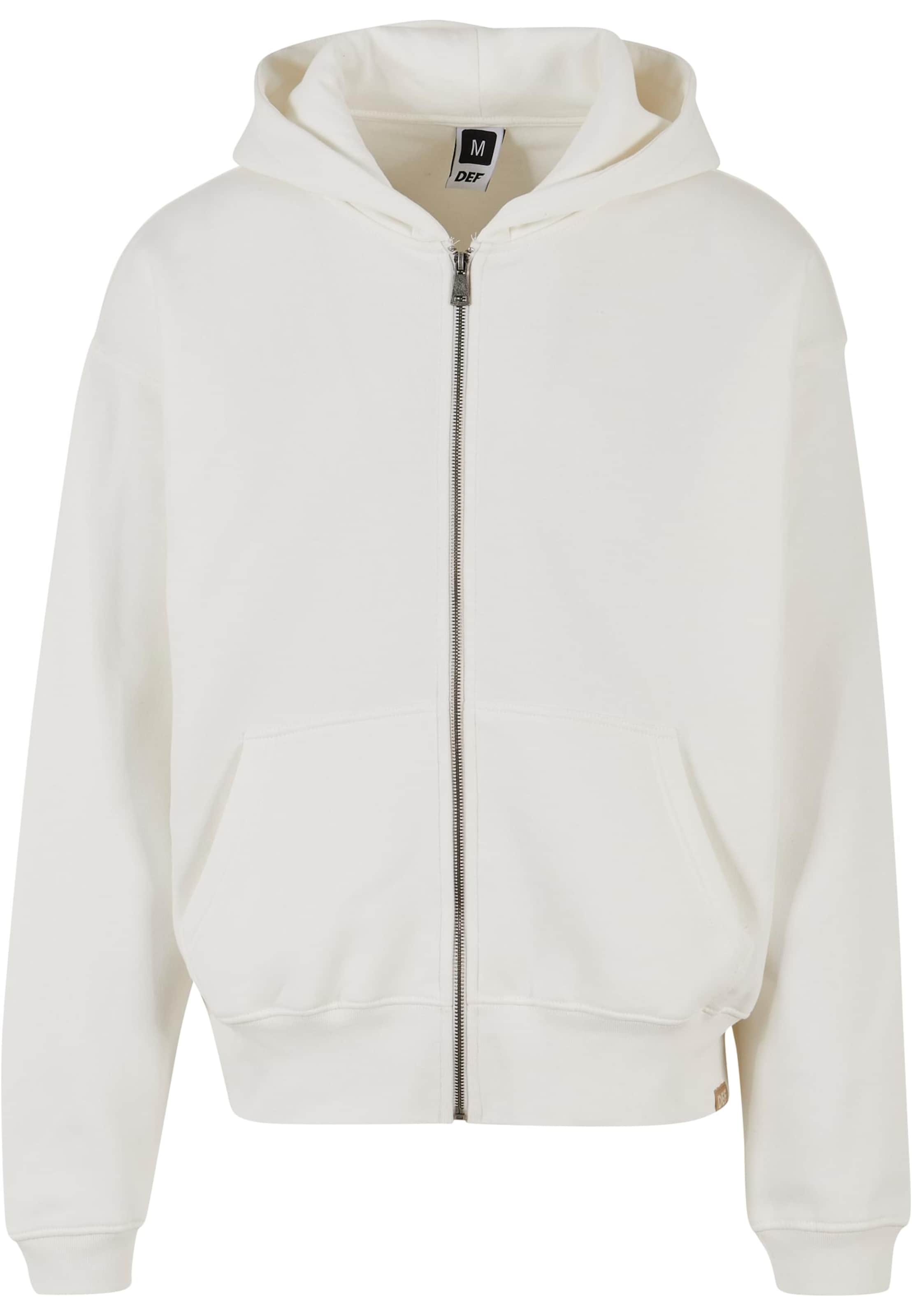 DEF Sweatjacka i vit: framsida