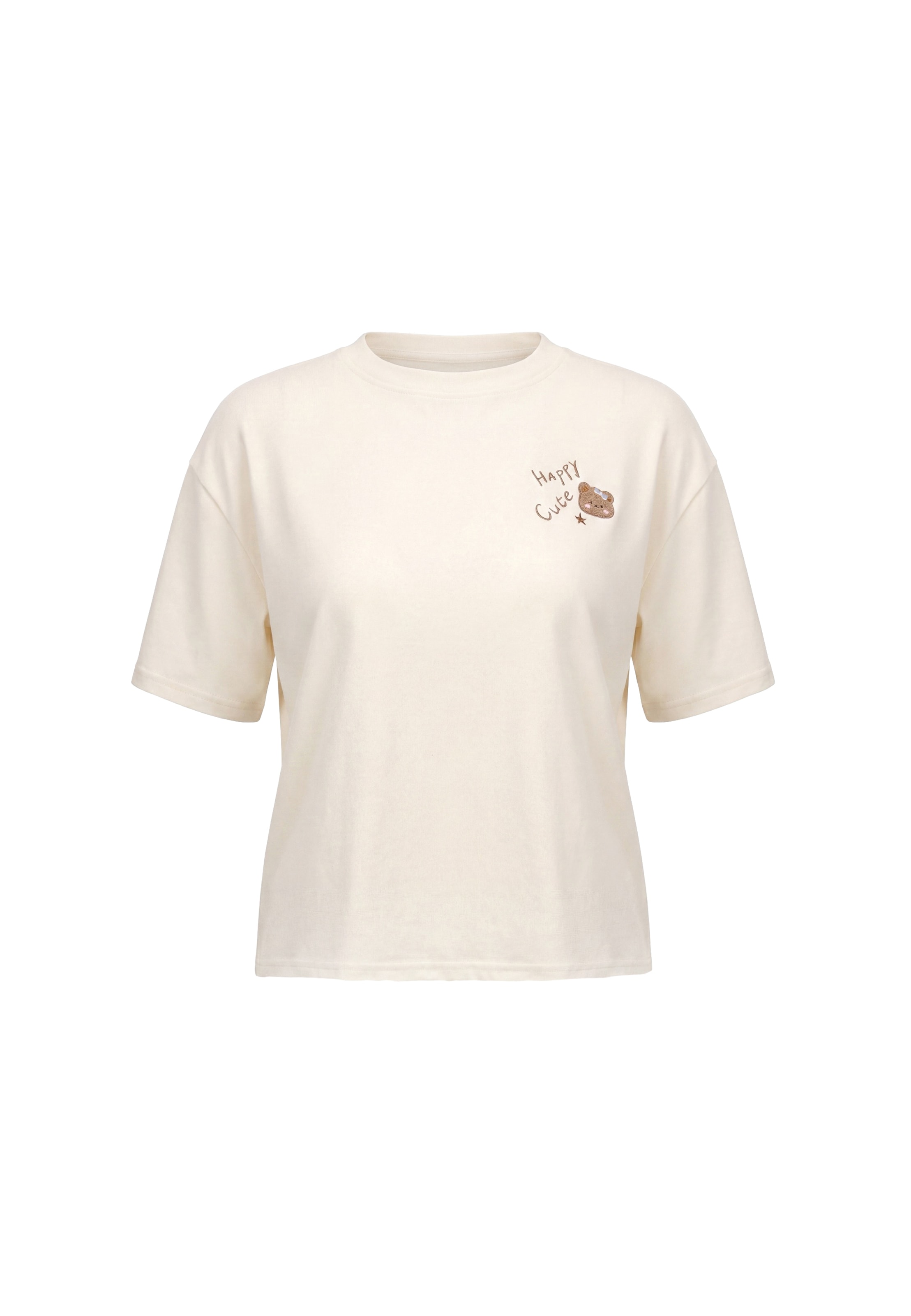 MYMO - Camiseta 'Pop' en beige: frente