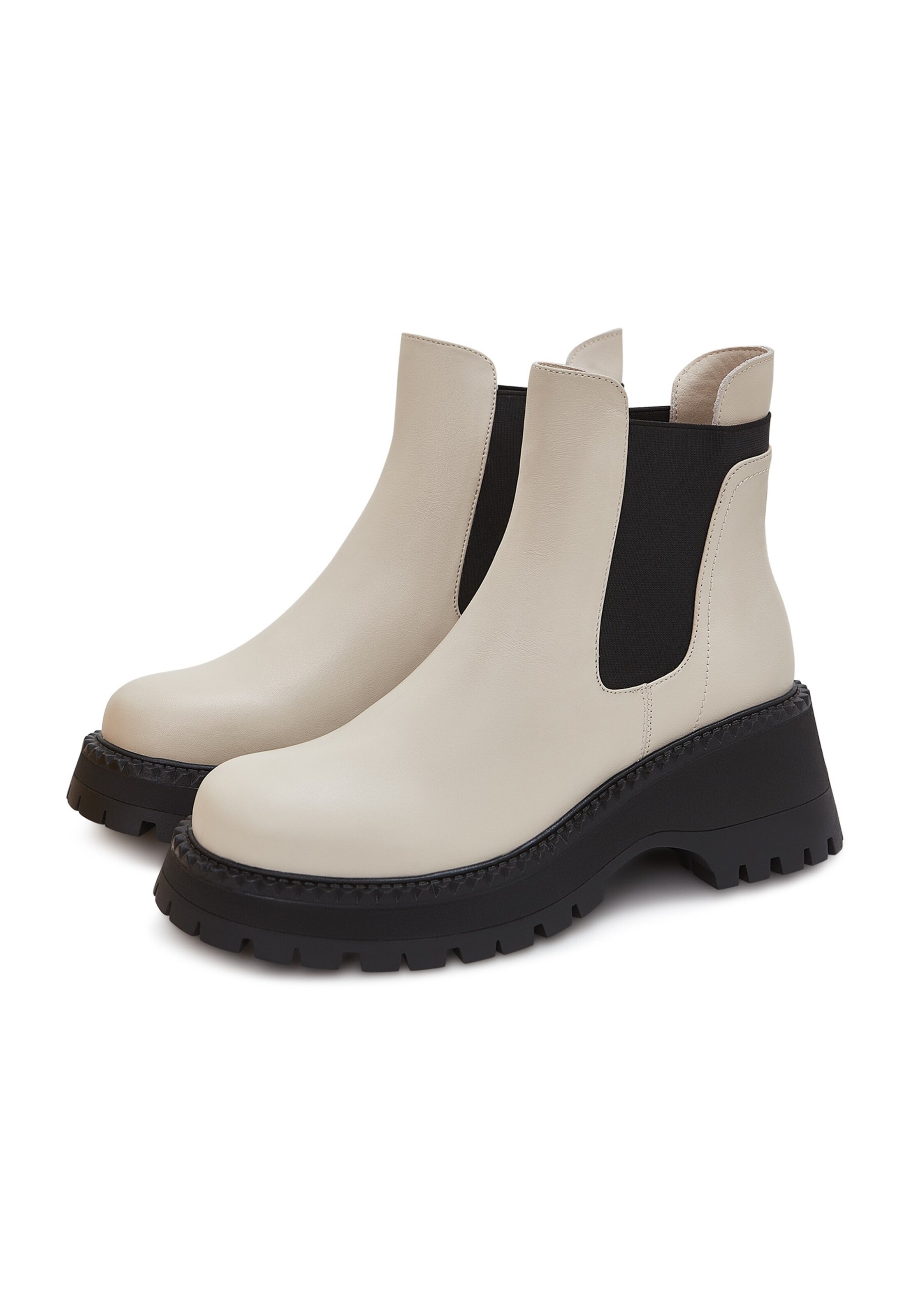 CESARE GASPARI Chelsea Boots in Beige