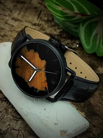 Holzwerk - Reloj analógico 'DREBKAU' en negro
