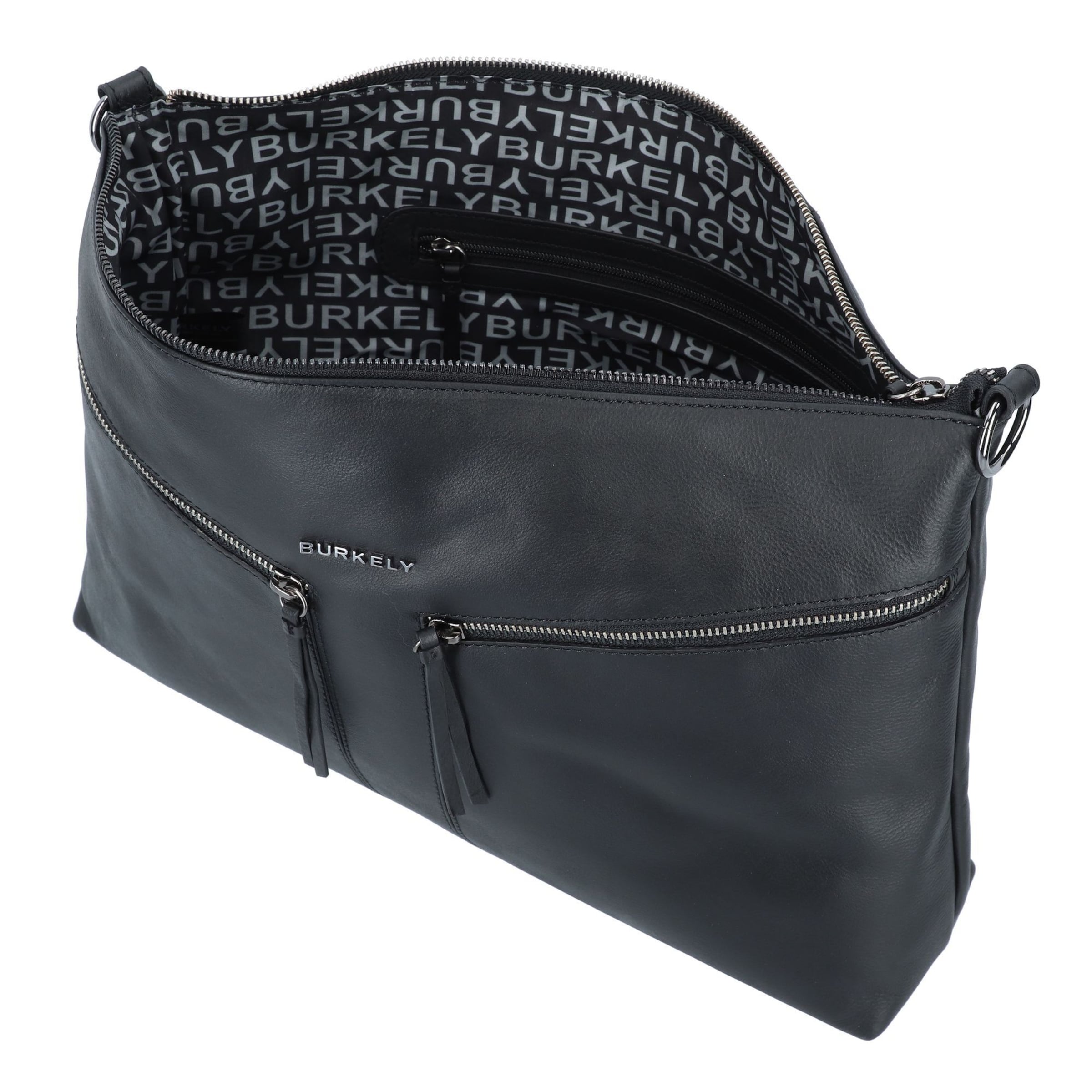 Burkely Schultertasche 'Rock Ruby' in Schwarz