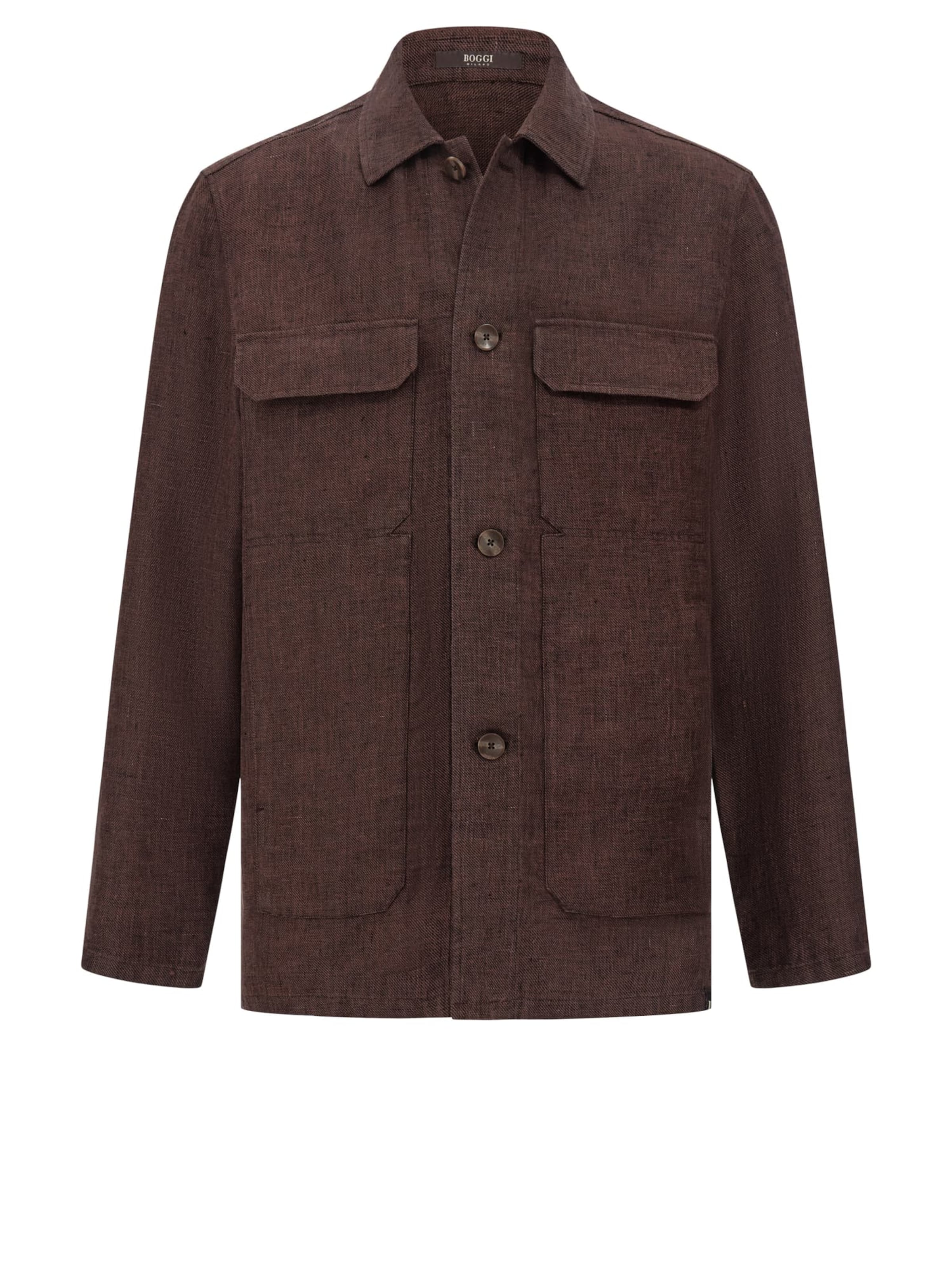 Boggi Milano Prehodna jakna 'Bond' | rjava barva: sprednja stran