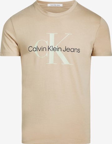 Calvin Klein Jeans قميص بلون بيج: الأمام