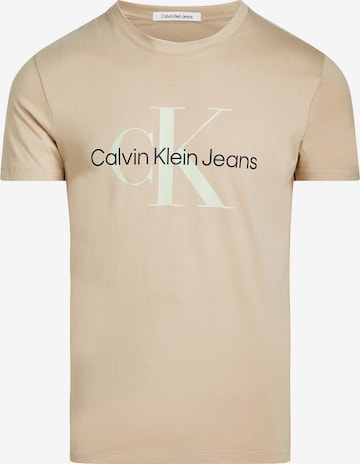 T-Shirt Calvin Klein Jeans en beige : devant