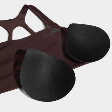 ADIDAS PERFORMANCE Bustier Sport-BH 'Optime' in Braun