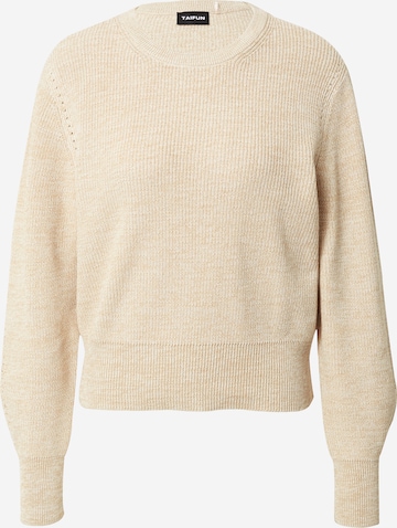 TAIFUN Pullover (GOTS) in Beige: predná strana