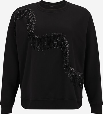 River Island Plus Sweatshirt in Black: front