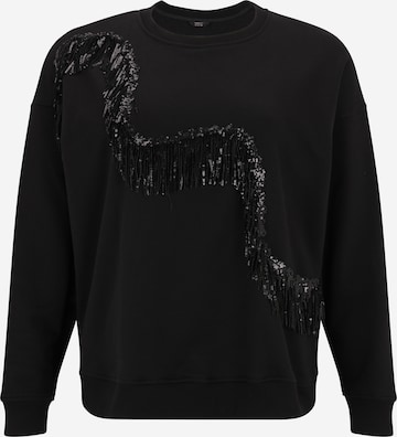 Sweat-shirt River Island Plus en noir : devant