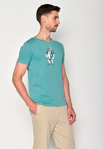 T-Shirt 'Animal Beach Bear' GREENBOMB en vert : devant