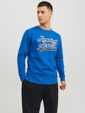 JACK & JONES Sweatshirt 'BECKS' in Blauw: voorkant