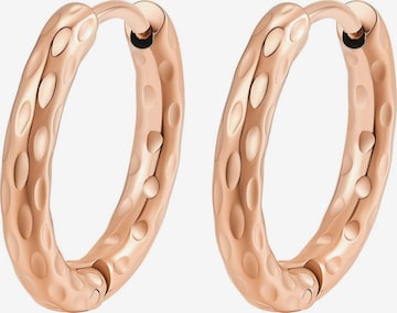 Orecchini 'Molten Texture Hoop' di Hey Happiness in oro: frontale