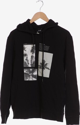 Only & Sons Sweatshirt & Zip-Up Hoodie in L in Black: front