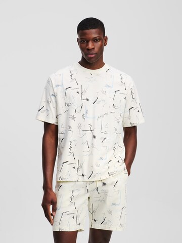 Karl Lagerfeld - Camisa em bege: frente
