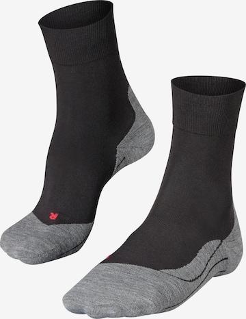 FALKE Athletic Socks 'RU4 Endurance' in Black: front