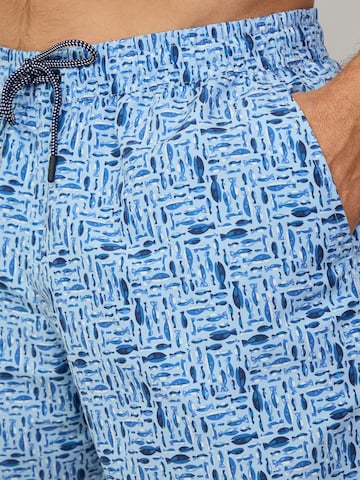 Hackett London Badeshorts 'Fish' in Blau