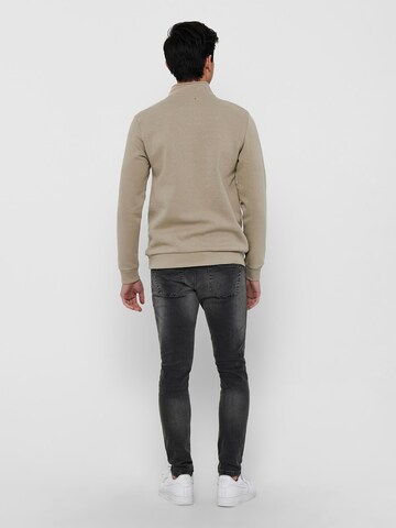 Only & Sons Sweatshirt 'Ceres Life' in Beige