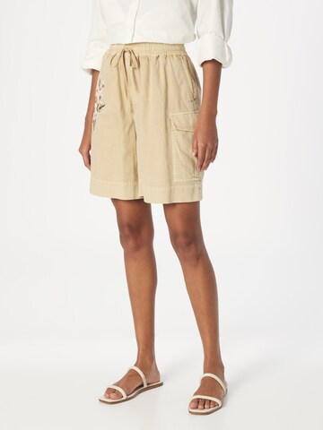 Twinset Zvonové kalhoty Kalhoty – béžová: přední strana
