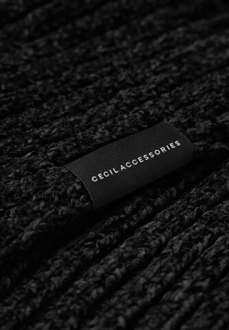 CECIL Schal 'Chenille ' in Schwarz