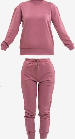 Tom Barron Freizeitanzug WOMEN OVERSIZE FIT SWEATSHIRT AND PANTS SETS in Pink: predná strana