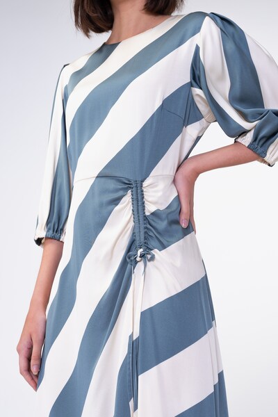 Aligne Dress 'Getson Humbug' in Dusty blue / White, Item view