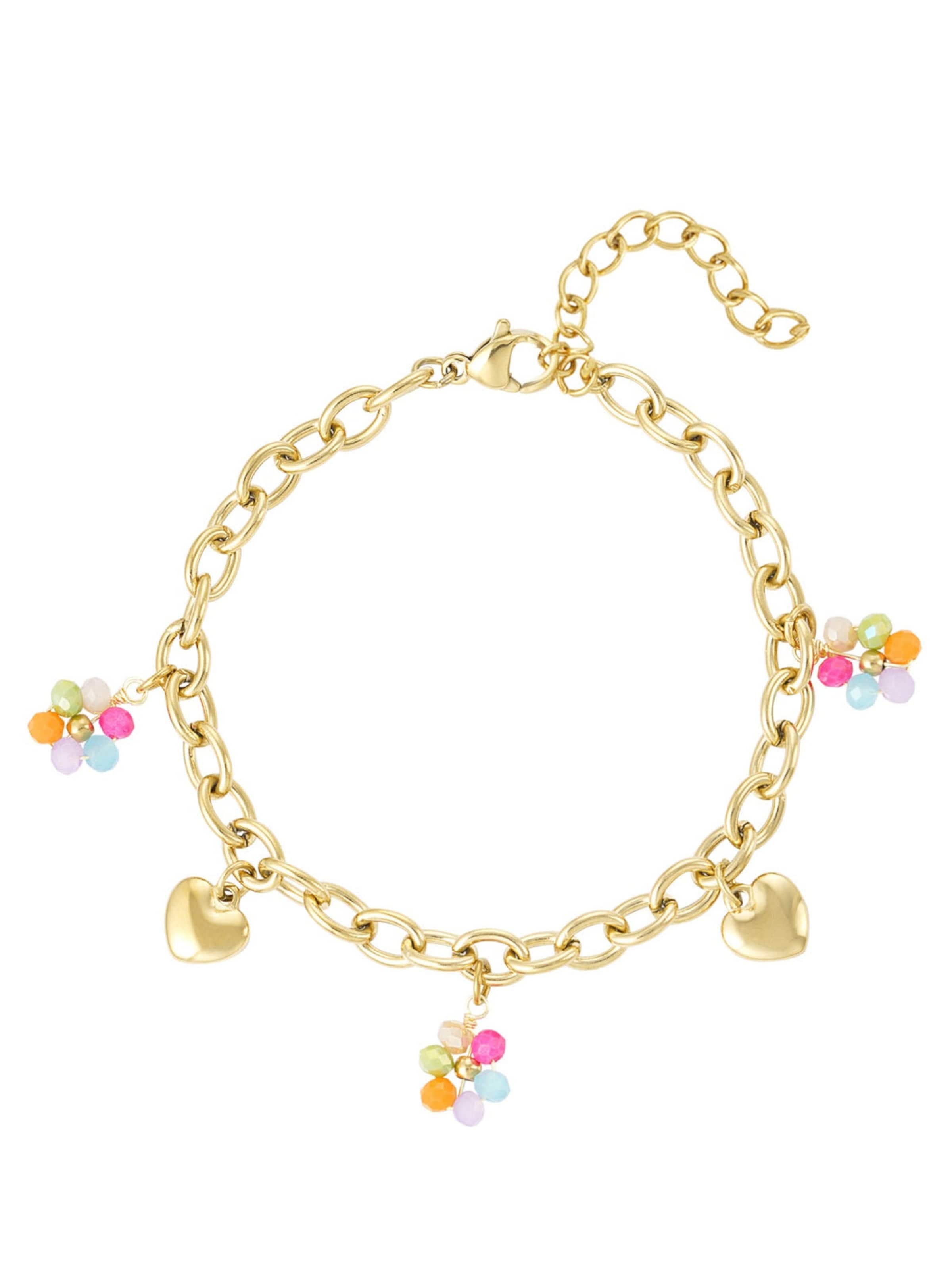 Bracelet 'FLOWERY' Cala Rose en or : devant