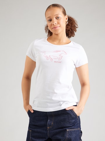 MUSTANG Shirts 'Style Loa' i hvid: forside
