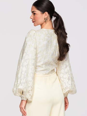 Ombre Blouse in Beige
