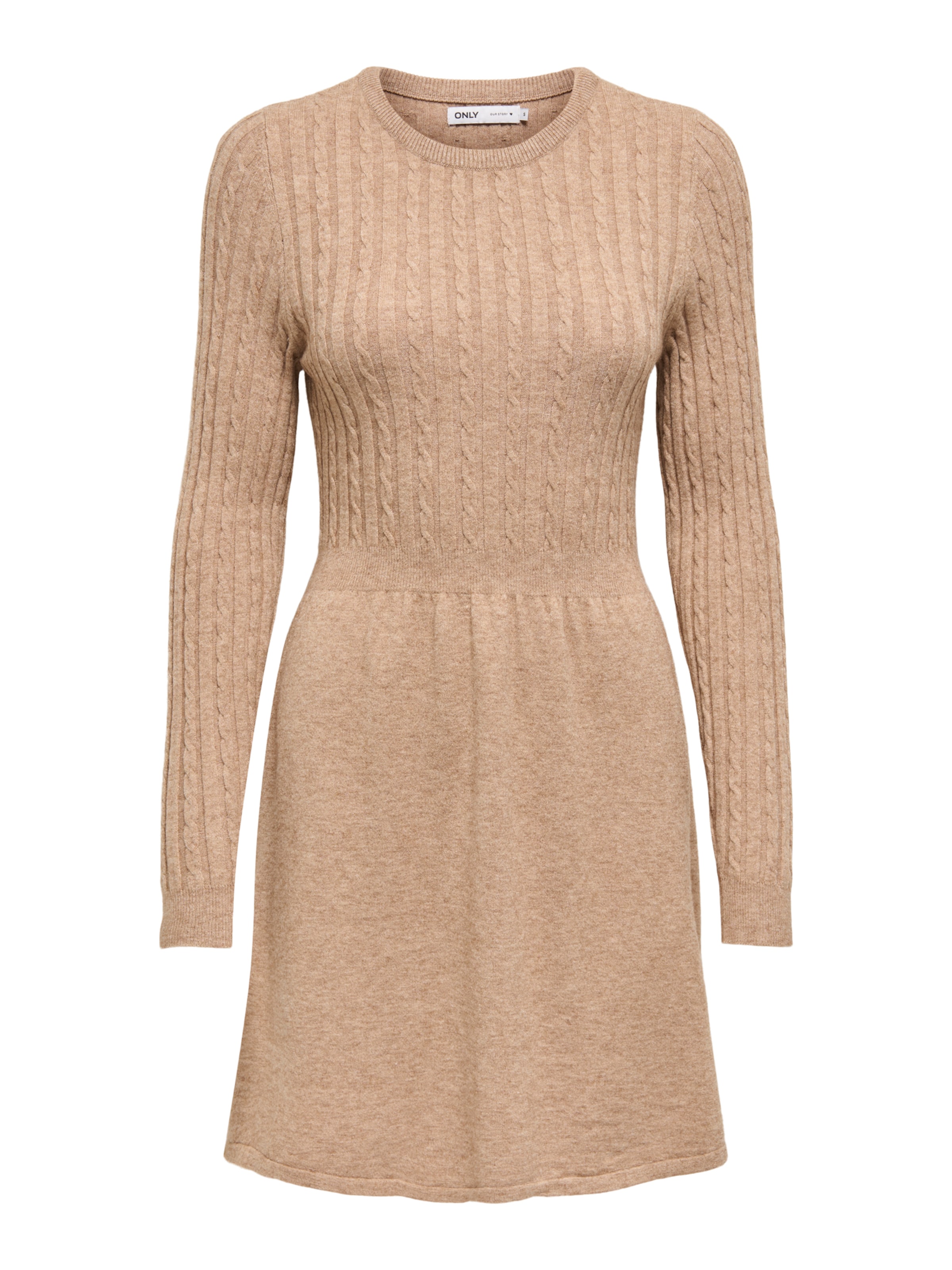 ONLY Плетена рокля 'ONLFia' в бежово: отпред
