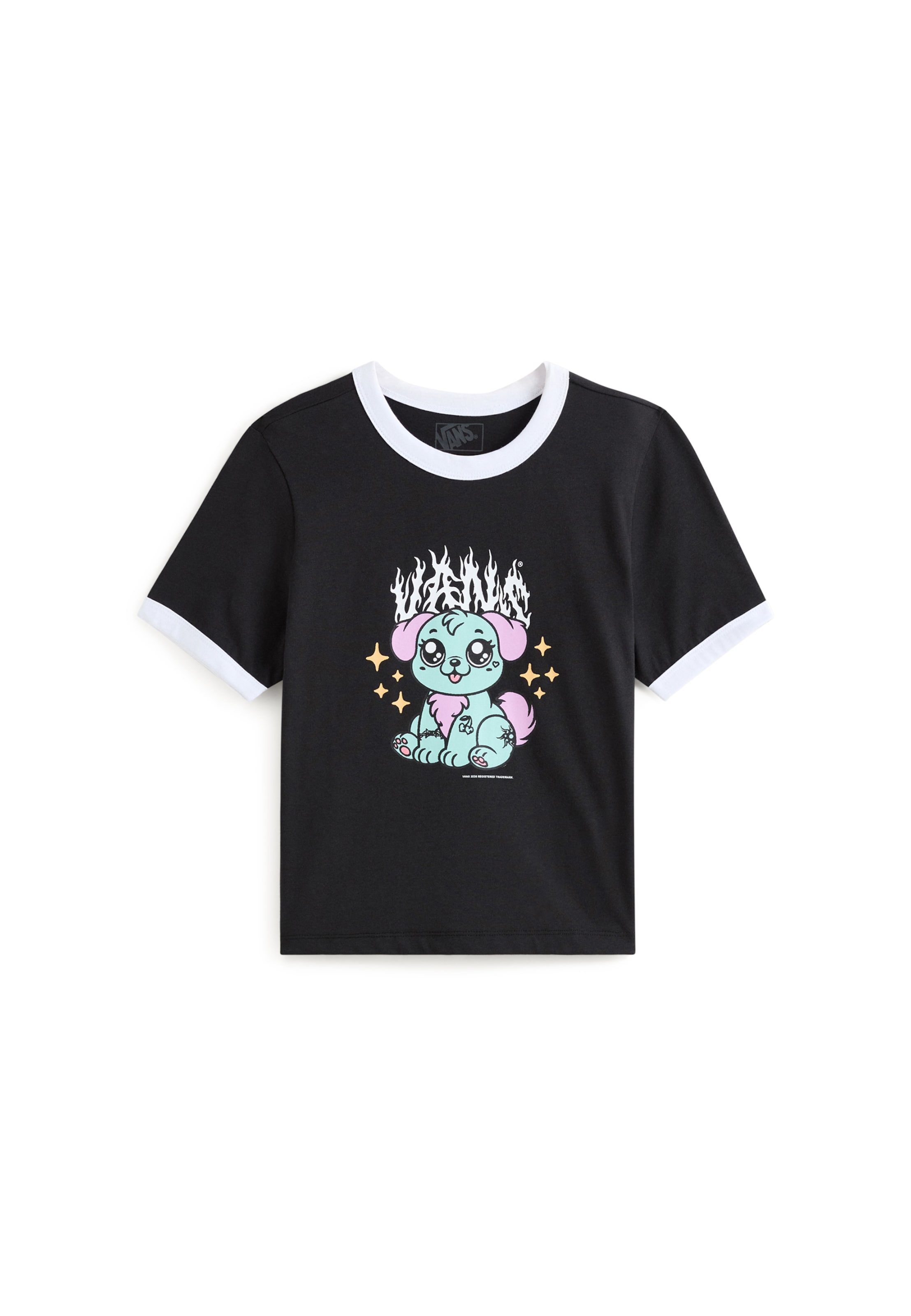 VANS Koszulka 'Puppy Ringer' w kolorze czarny: przód