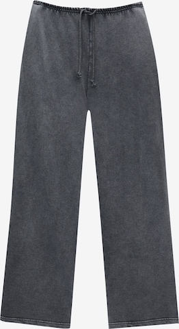 Pull&Bear Wide Leg Bukse i grå: forside