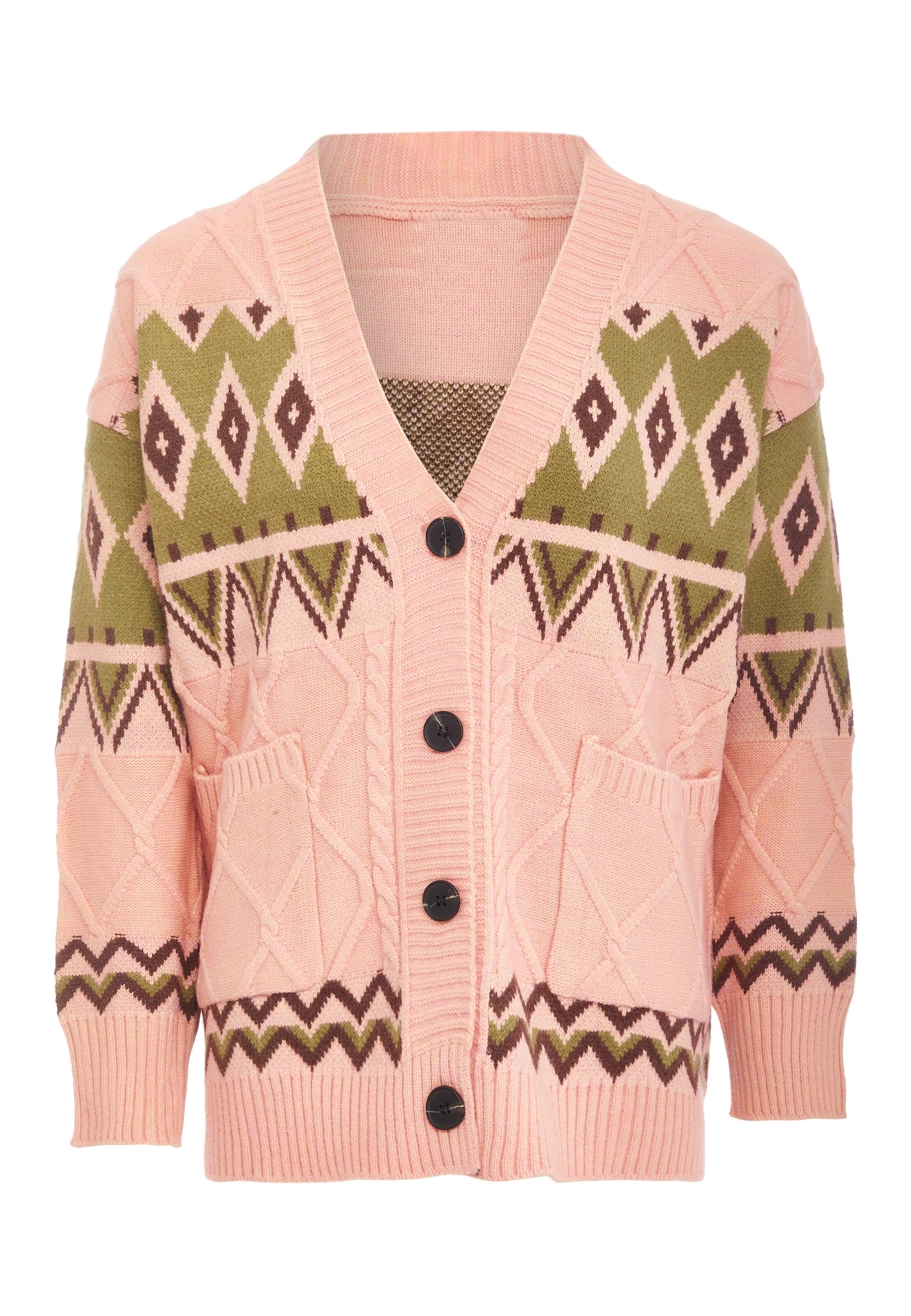 Tanuna - Casaco de malha em rosa: frente