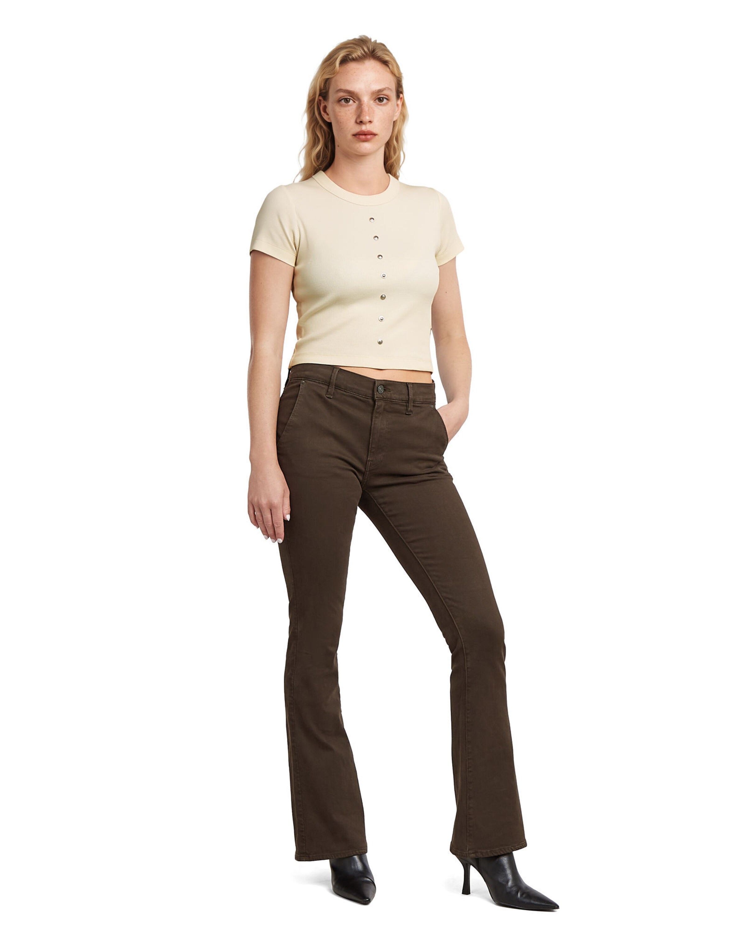 G-STAR Flared Broek in Bruin