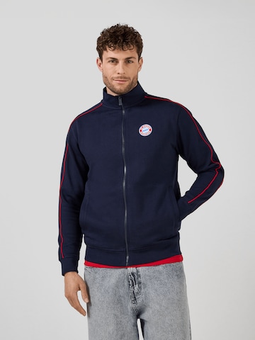 FC BAYERN MÜNCHEN Zip-Jacke Essentials in Blau: Vorderseite
