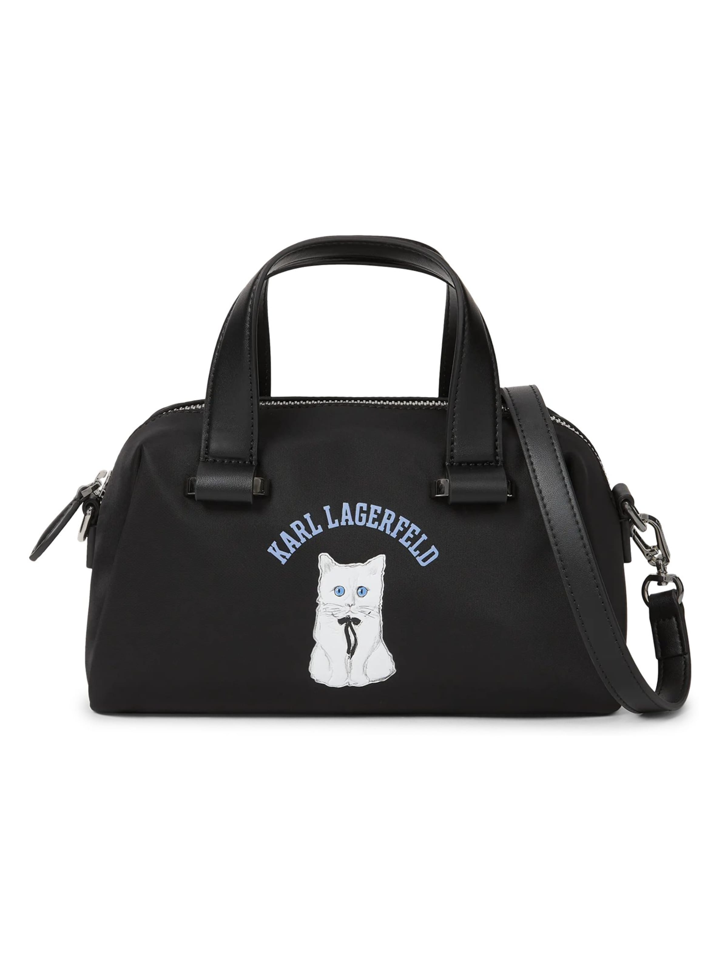 Karl Lagerfeld Schoudertas 'Ikon Choupette' in Zwart: voorkant