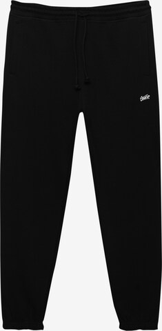 Tapered Pantaloni de la Pull&Bear pe negru: față