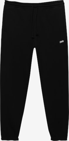 Tapered Pantaloni de la Pull&Bear pe negru: față