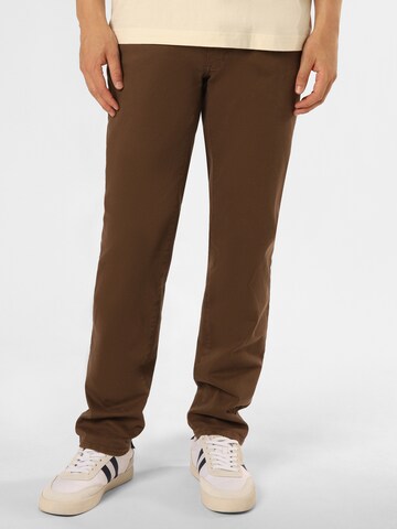 BRAX Regular Pants 'Cadiz' in Brown: front