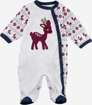 Baby Sweets Pajamas 'Little Reindeer' in White: front