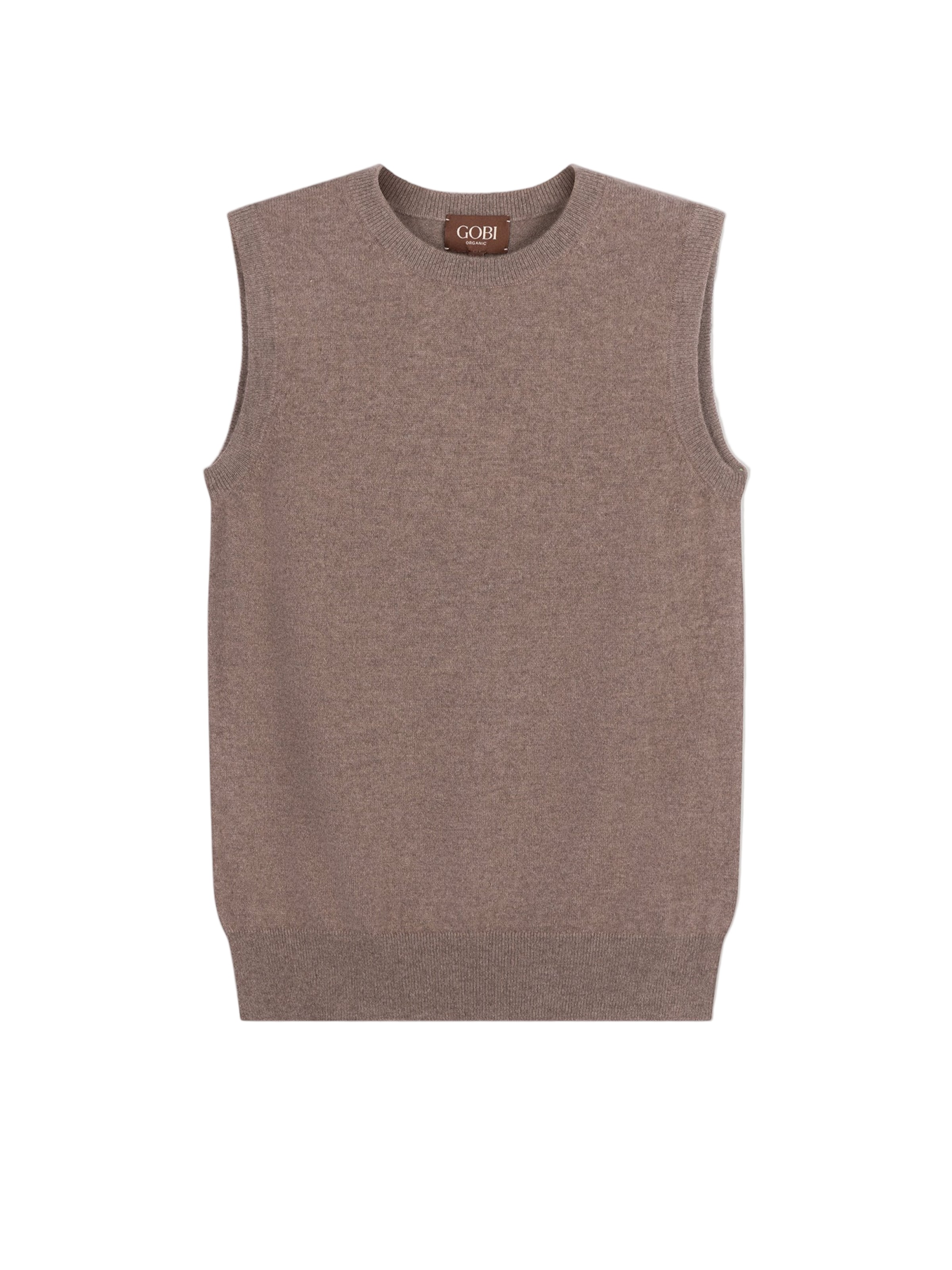GOBI Cashmere Weste 'Timeless Cashmere Crewneck Vest'‌‌‌‌‌‌‌‌‌‌ in Grau: Vorderseite