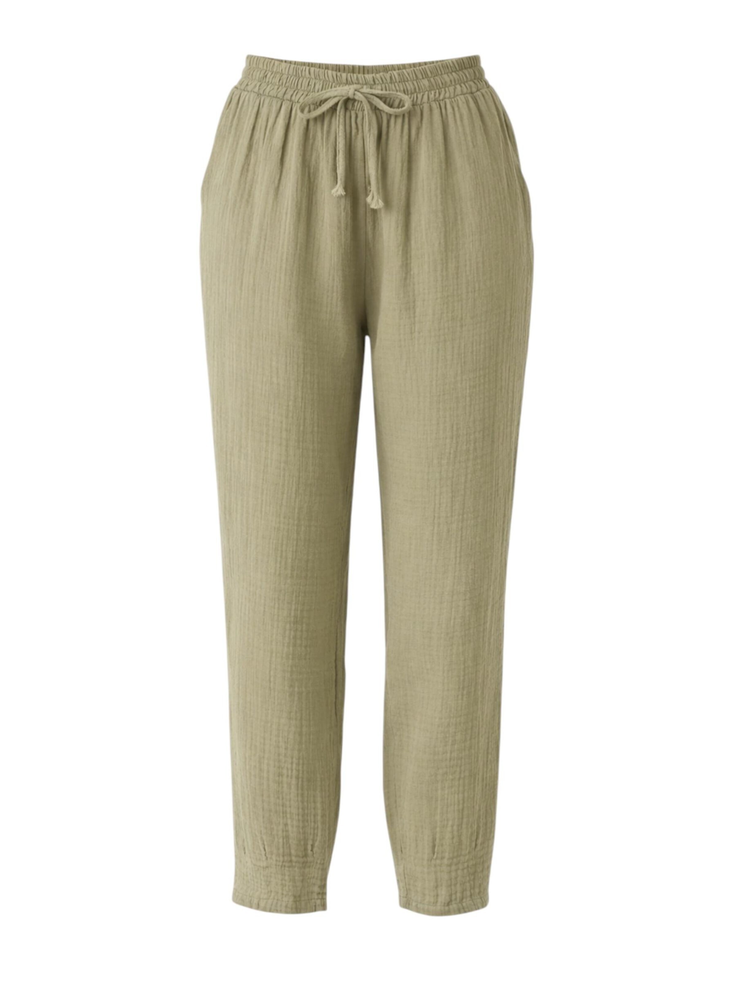 WENOR Wide leg Pants 'Eluna' in Green: front